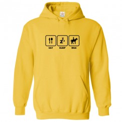 Eat Sleep Ride Repeat Kids and Adults Fashion Outfit Pull Over Hoodie for Horse Riding Lovers